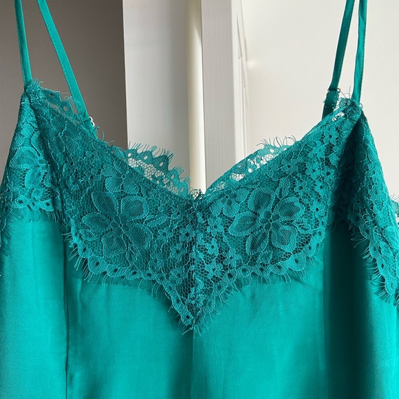 Green Lingerie Style Lace Dress - Picture 3 of 5